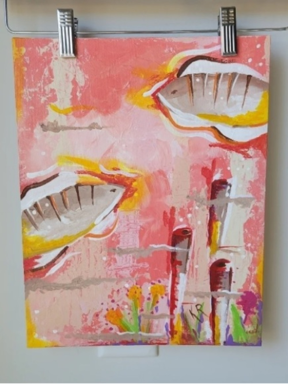 Coastal Acrylic under the sea fish and coral painting